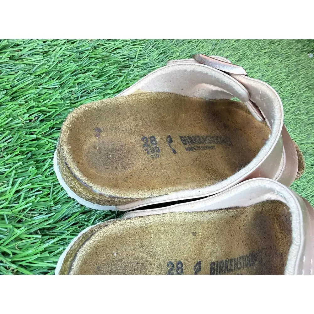 Birkenstock Arizona Slide Sandal Girls 10 Pink Synthetic Casual Slip-On Buckle
